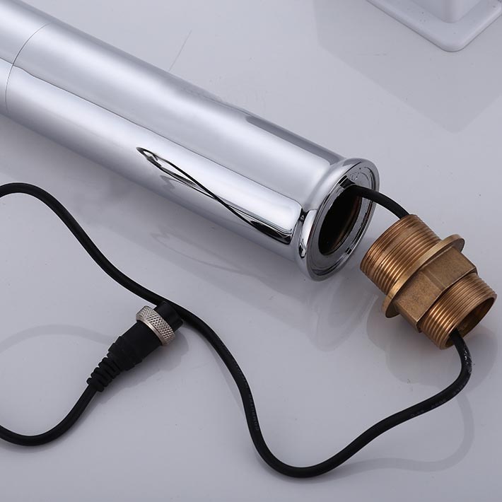 Fontana Tall Commercial Automatic Touch-Free Lavatory Bathroom Sink Sensor Faucet Chrome Finish