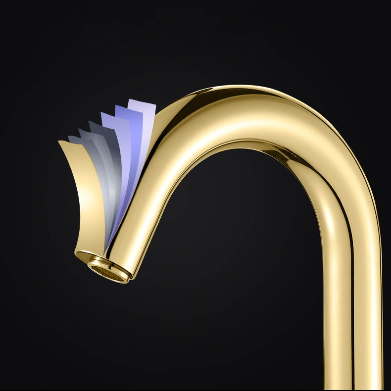 Brio Commercial Gold Touchless Volume Automatic Sensor Hands Free Faucet