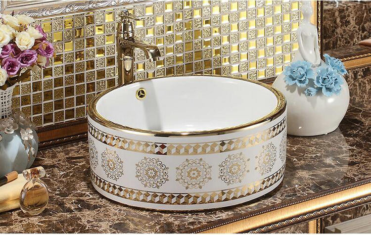 Prato Golden Countertop Bathroom Sink