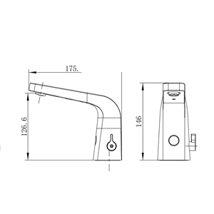 Fontana Reno Commercial Temperature Control Chrome Plated Automatic Infra-Red Sensor Sink Faucet