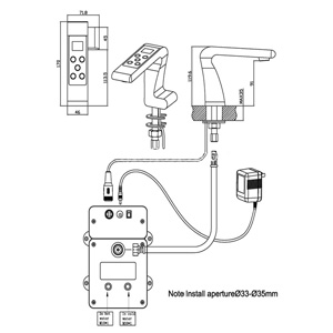 Fontana Trio Commercial Automatic Temperature Control Bathroom Faucet