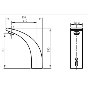 Fontana Milan Commercial Infrared Automatic Sensor Faucet