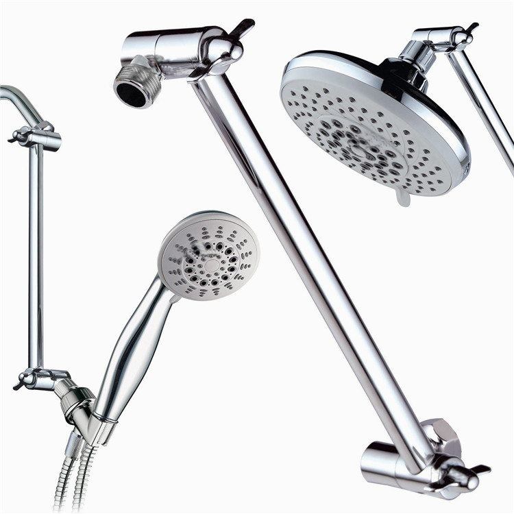 Signature 9 Inch Adjustable Height Shower Head Arm-Shower Arm extensionw-9inch-adjustable-height-shower-head